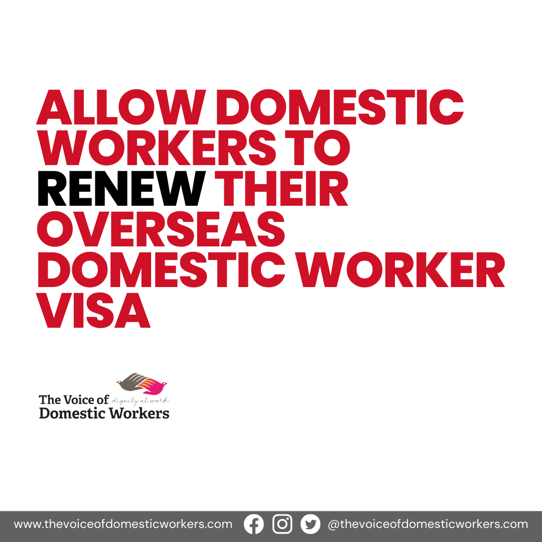 thevoiceofdws's tweet photo. Join us in advocating for the rights of domestic workers to renew their visas and continue their vital work abroad. Your voice can make a difference in ensuring fair treatment and opportunities for those who contribute so much. Support our campaign 📷
https://t.co/GuD2hd8b5V https://t.co/do5zzvnkPQ