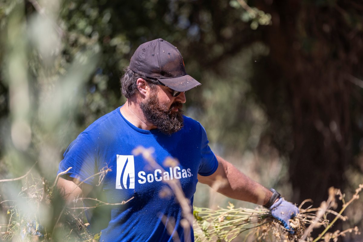socalgas's tweet photo. To kick off the week leading up to National Safe Digging Day (#811Day), members of #TeamSoCalGas along w/ @LAKings and Friends of the LA River (@FoLARtweets) teamed up to help restore native habitats in the Sepulveda Basin Wildlife Reserve. Learn more: https://t.co/aQl7n48M8C https://t.co/gWSE1vem1s