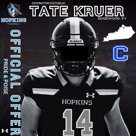 Tate Kruer (@tate_kruer) on Twitter photo After a great conversation with <a href="/CoachWodicka/">Dan Wodicka</a> and the <a href="/JHU_Football/">Johns Hopkins Football</a> staff, I am blessed to receive an offer from John Hopkins University! Thank you <a href="/CoachHWolf/">Hugh Wolf</a> <a href="/CoachHorvatits/">Alex Horvatits</a> <a href="/Coach_Costadina/">Joe Costadina</a> <a href="/CoachRio55/">Mario Byrd</a> <a href="/CoachCrevani/">Stephen Crevani</a> After a great conversation with <a href="/CoachWodicka/">Dan Wodicka</a> and the <a href="/JHU_Football/">Johns Hopkins Football</a> staff, I am blessed to receive an offer from John Hopkins University! Thank you <a href="/CoachHWolf/">Hugh Wolf</a> <a href="/CoachHorvatits/">Alex Horvatits</a> <a href="/Coach_Costadina/">Joe Costadina</a> <a href="/CoachRio55/">Mario Byrd</a> <a href="/CoachCrevani/">Stephen Crevani</a>