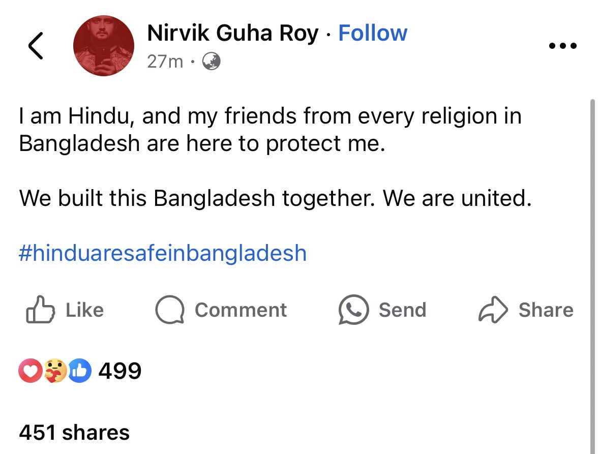 AsifAlve03's tweet photo. @PoojaMathur01 Thanks for understanding. Though some of your people are spreading fake news.
#HindusAreSafeInBangladesh https://t.co/bAp50oqh88