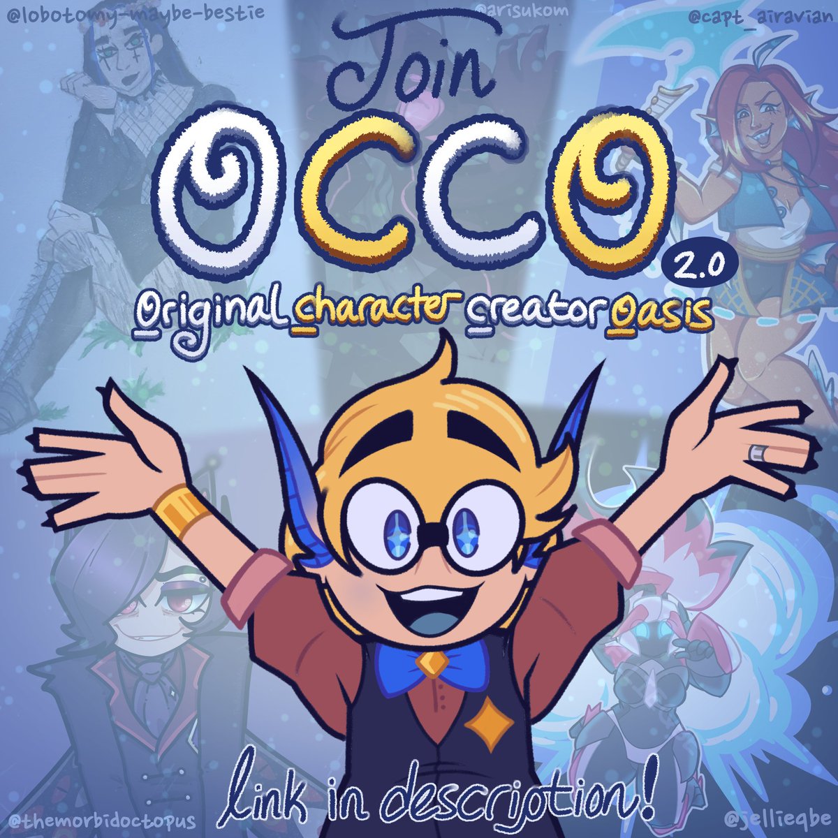 koma_prince's tweet photo. ✨join the OCCO discord server!✨

Original Character Creator Oasis is a discord server dedicated to EVERYTHING OC related! 

anyone 16+ who loves ocs (whether you make them yourself or just appreciate others' ocs) is welcome to join! 

⬇️link below!⬇️ https://t.co/R3WIHGeHul