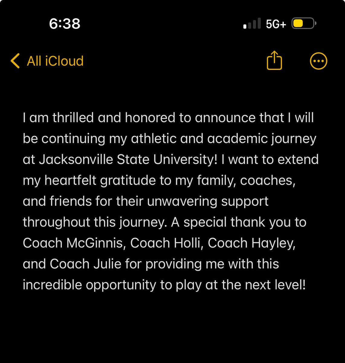 YuLaiWoodruff's tweet photo. Thank you to everyone who has been a part of this journey. I can't wait to start this new chapter! #JSU❤️🖤 @JaxStateSB @FPlatinum2025 @FuryPlatinum https://t.co/hjYGnRMta7
