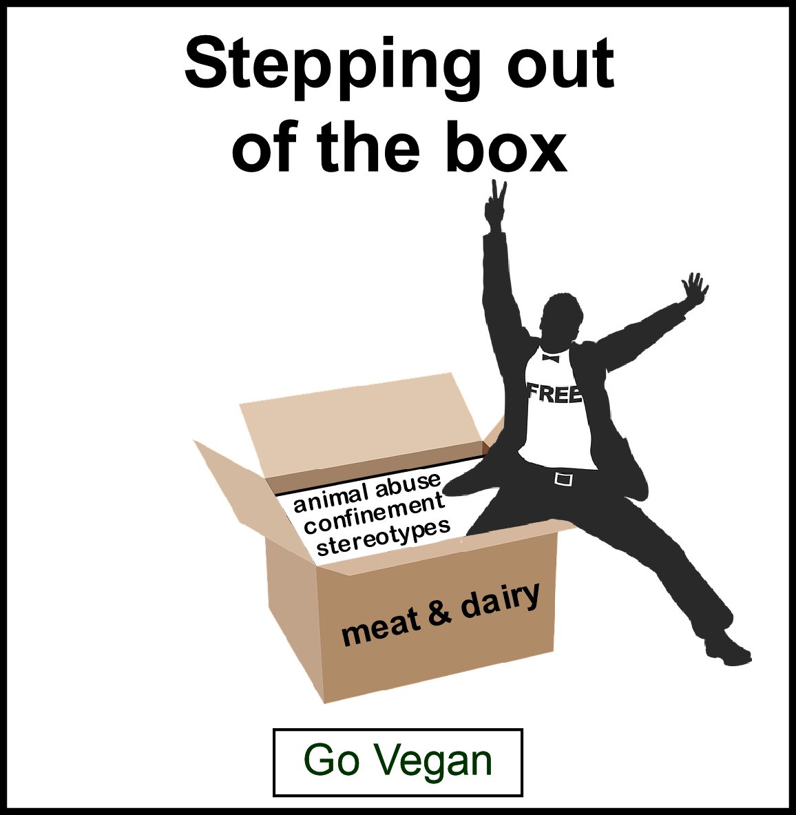 animalsoutloud's tweet image. #steppingout #outofthebox #freedom #vegan