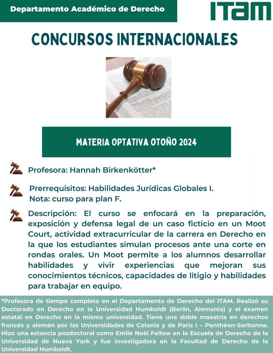 Derecho ITAM tweet media