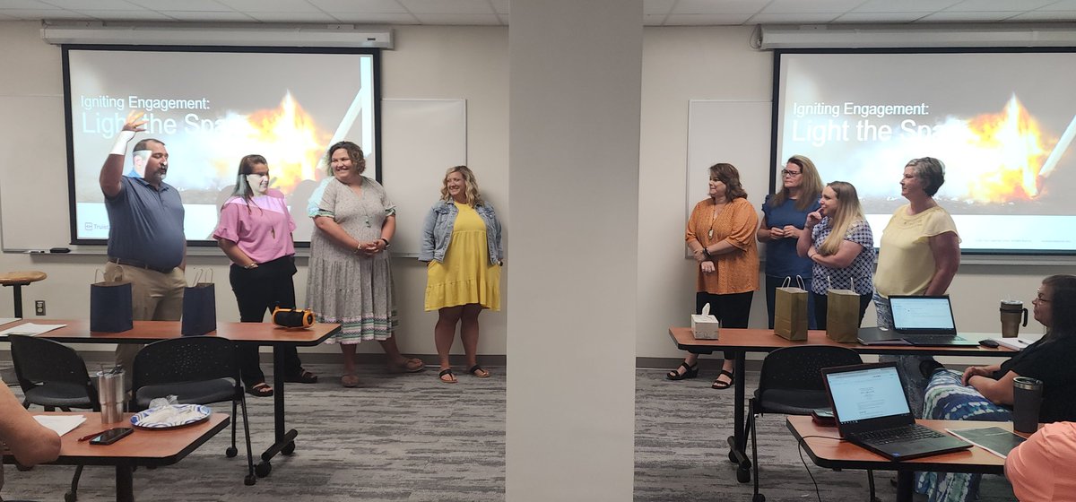 TabariWallace's tweet photo. The NCDPI-Truist Train traveled to Alexander County today! Dr. Bill Griffin's Central Office and school admin mastered the art of Igniting Engagement with their students and staff! Culture drives performance! @CTruittNCDPI @ncpublicschools @NCPrincipals @NCASAtweets @NCPFellows https://t.co/PGxblqSoGX