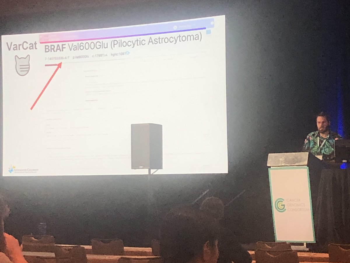 Man in cat shirt presents on cats. 

Just kidding. <a href="/Wes_Goar/">Wes Goar</a> categorizes variants in accordance with published guidelines, saving time for the clinical interpretation team. #CGCAnnual2024 <a href="/CG_Consortium/">Cancer Genomics Consortium (CGC)</a> 

For those tracking Wes’ shirt choices: 
Sat: 🌶️ 
Sun: 🦩 
Mon: 🐈‍⬛