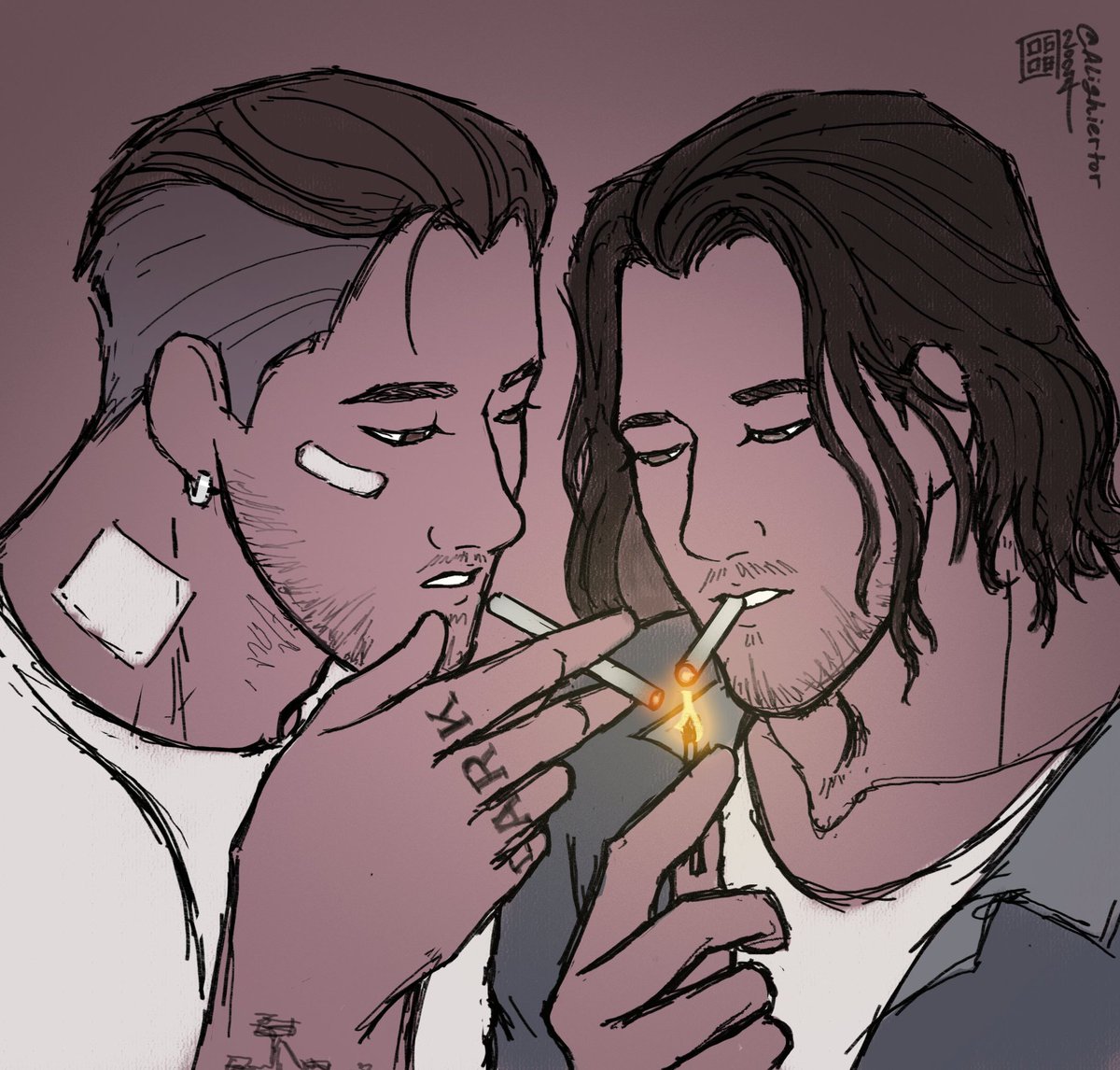 Alighiertor's tweet image. With his cellmate convict this time