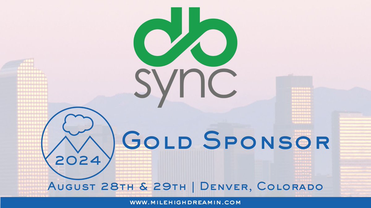 Thanks to our newest #MHD24 Gold Sponsor, <a href="/dbsync/">DBSync</a>!  

Check out how you can unlock the power of your data with intelligent process automation here ➡️ buff.ly/3LRIRWM 

#milehighdreamin #salesforceevents #sponsored #trailblazercommunity