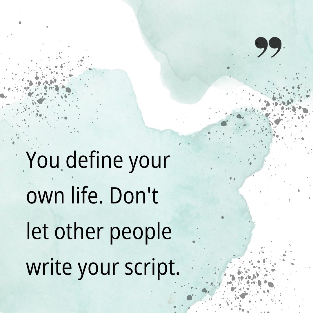 susiesadler's tweet image. You define your own life. Don&apos;t let other people write your script.
#MotivationalMonday #WriteYourScript