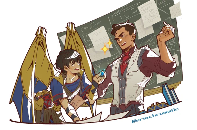Hades2 x Arcane part 2/?fellow inventors nerding out together  
