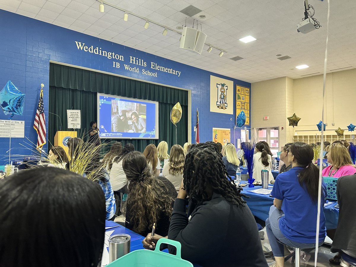 WHE_Whiskers's tweet photo. Today we had our opening staff meeting where @annessialee shared how we are going to Unlock the Pawsibilities for all of our Wildcats! 💙🔑 Tomorrow we gear up for #CCSRise24! #UnlockthePawsibilities https://t.co/zfoyzOAGN3