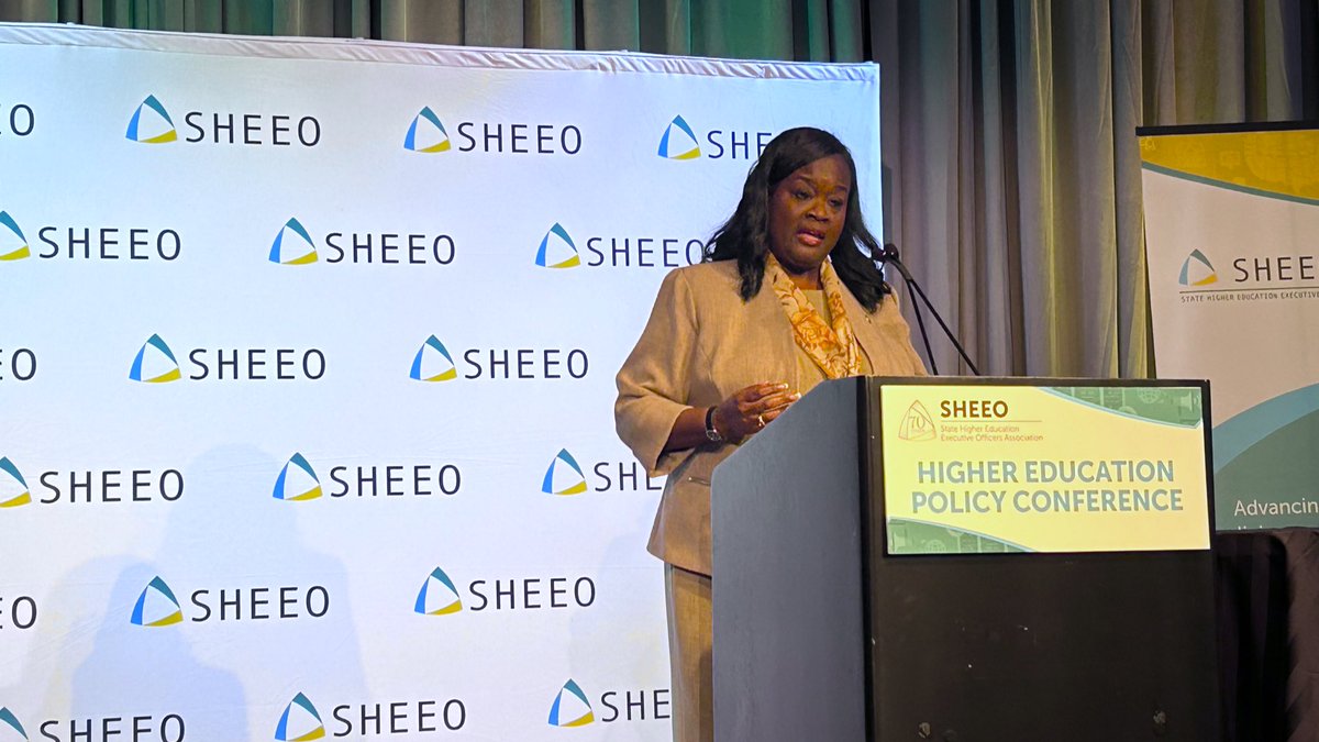 Setting the stage for everything we do this week is our opening keynote on promoting the value of higher education. Thank you to <a href="/KaraDFreeman/">Kara Freeman</a>, President of <a href="/NACUBO/">NACUBO</a>, for inspiring and challenging us this evening. #SHEEO2024