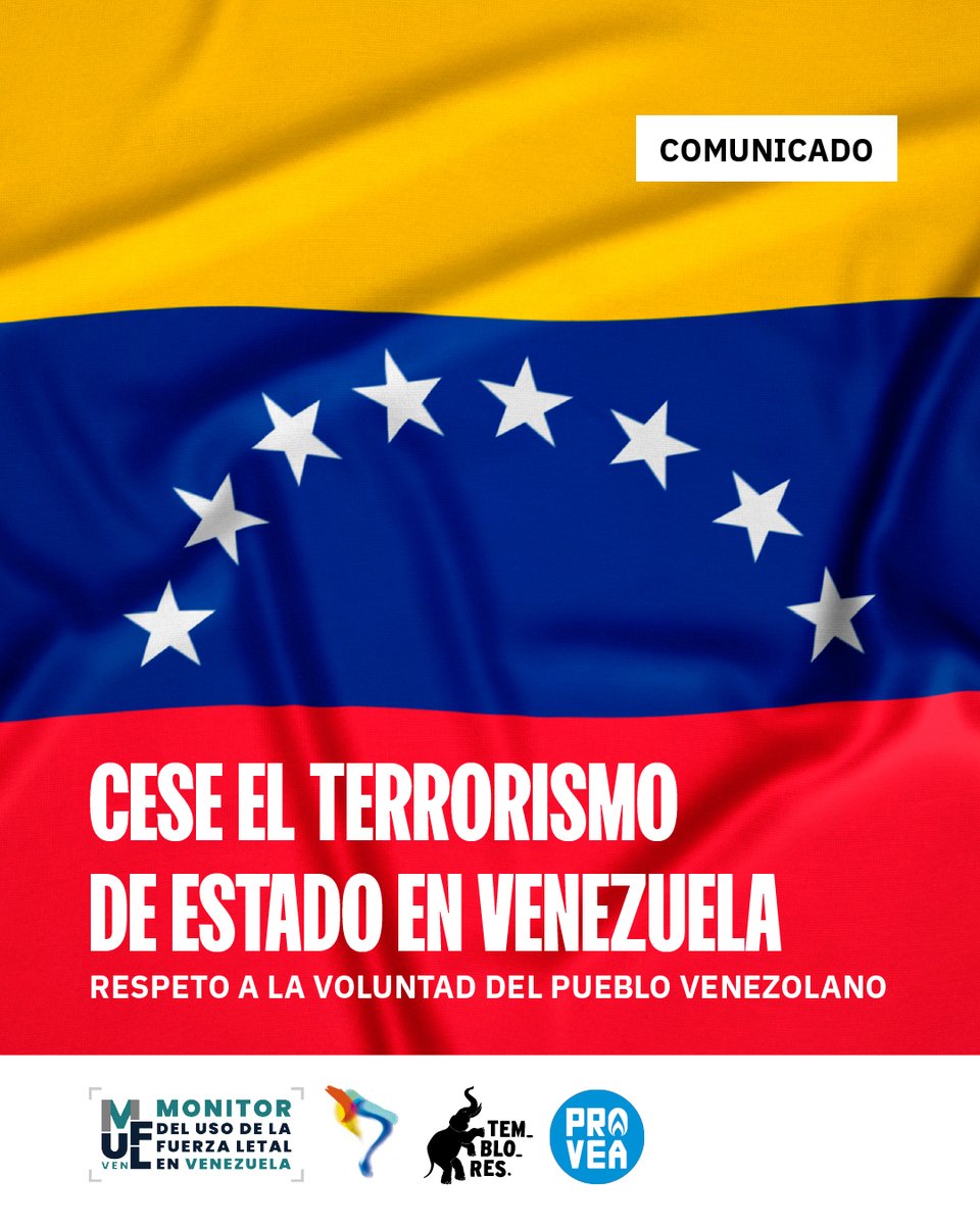 Más de 125 académicos, activistas e intelectuales, de 19 países, expresan su preocupación por la violencia institucional expandida durante la última semana en #Venezuela. Lee el comunicado de <a href="/ALPEC_Venezuela/">ALPEC Venezuela</a> aquí: 
muflven.org/2024/08/05/pro…
En alianza con: <a href="/TembloresOng/">Temblores ONG 🐘</a> y <a href="/Provea/">Provea Provea</a>