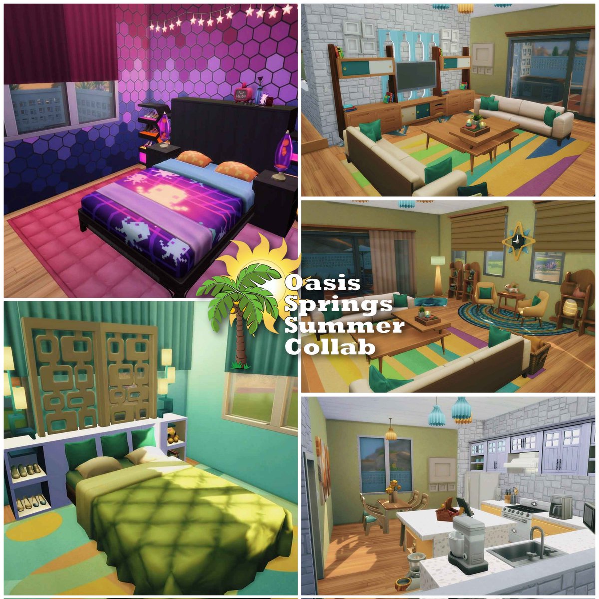 MadameSkorpio's tweet photo. Last but most certainly not least, I made this Mid-Century House for the #OasisSpringsSummerCollab! This is home to two awesome sims and a puppy created by @sttardonic!!
Gallery ID - QueenSkorpio
#OasisSpringsSummer #TheForest #AcathySims #NoCC #ShowUsYourBuilds #TheSims4 https://t.co/i3gBLaBE78