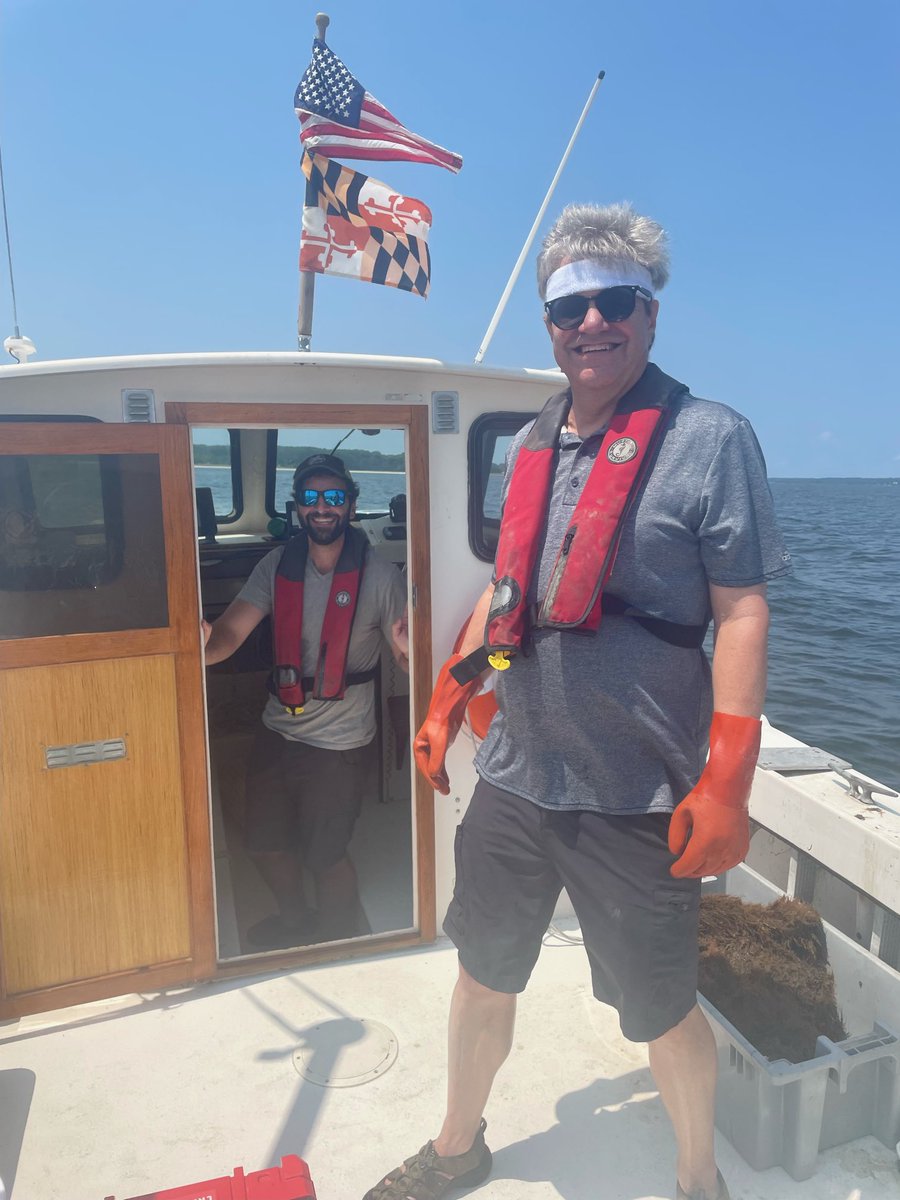 Day on the Bay tending our Mid-Chesapeake telemetry array. Hot and breezy in front of TS Debbie