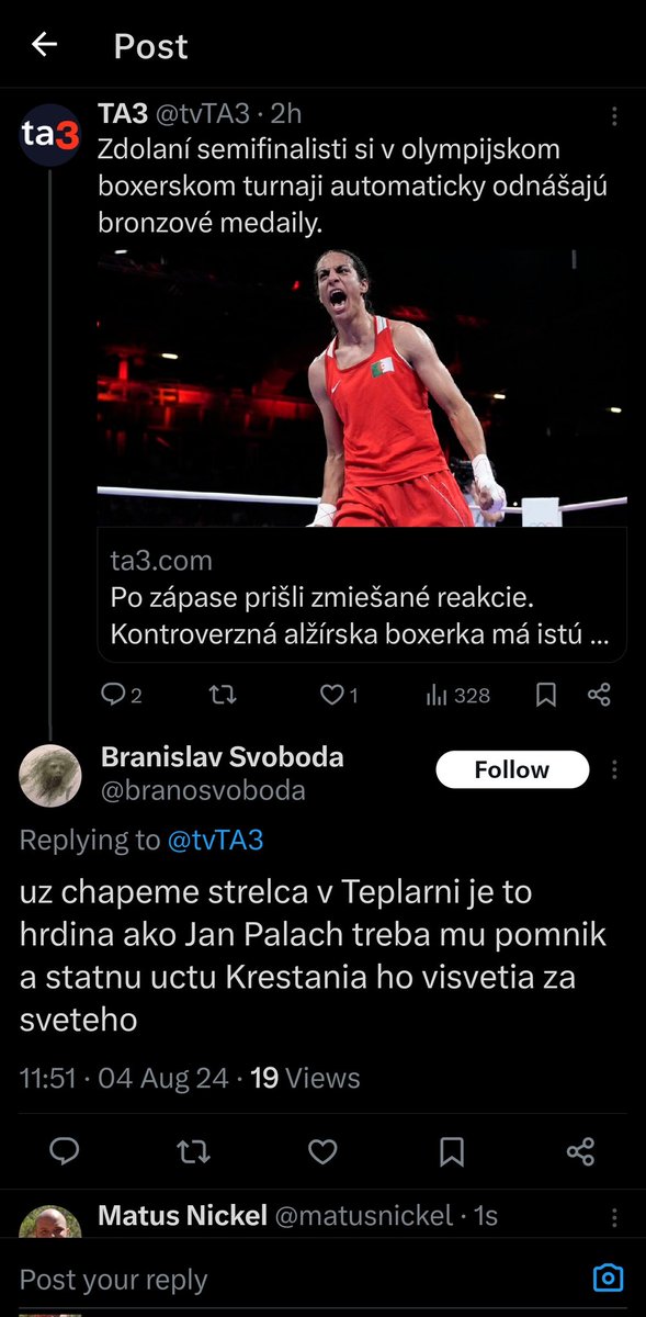 matusnickel's tweet photo. @branosvoboda @tvTA3 Prikladam screenshot zmazaneho postu. https://t.co/wRmRgbcvKh