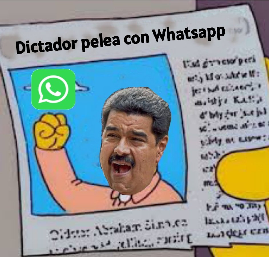 AlexBaks82's tweet photo. ¿Ya vieron que el animal de Nicolás Maduro se está peleando con WhatsApp? 😛 https://t.co/BF2ikk2cI0