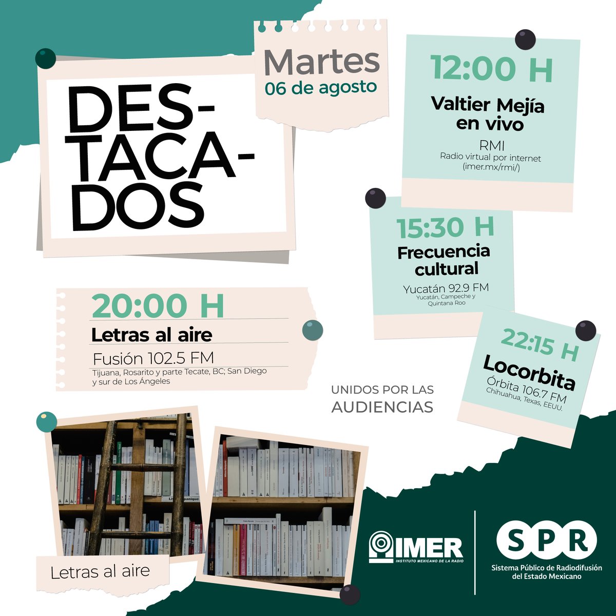 SPRMexico's tweet photo. La cabina de #Fusión se llena del talento y obras de diversos poetas franceses, con este programa que promueve la lectura y la difusión de la literatura regional y universal.📚🤩
#LetrasAlAire🗓️06 de agosto⏰20:00h en @fusionimer, una emisora del @imerhoy por el📻#1025FM https://t.co/utRtJkXmYA
