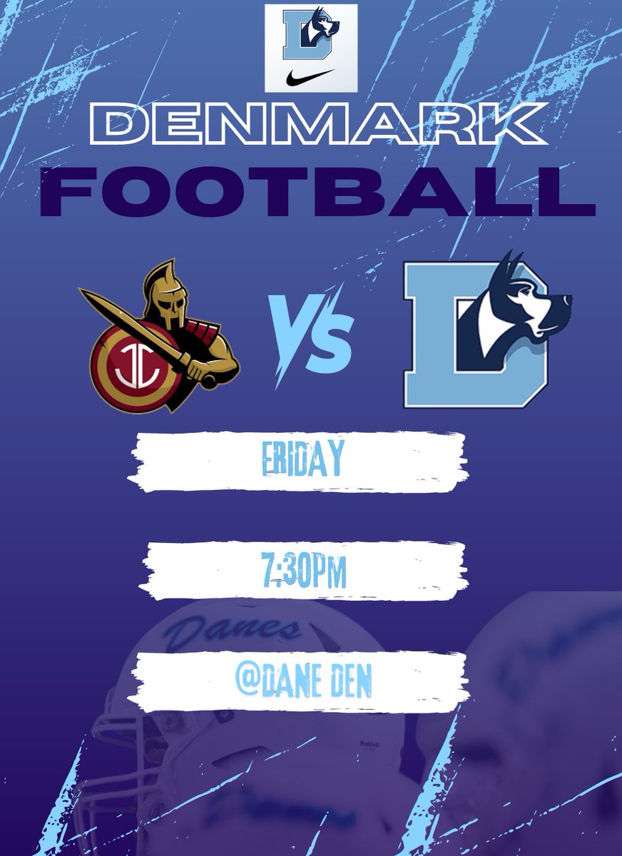 Scrimmage this Friday at home! 

#GoDanes🐶

*Schedule says away but it has been changed to home game