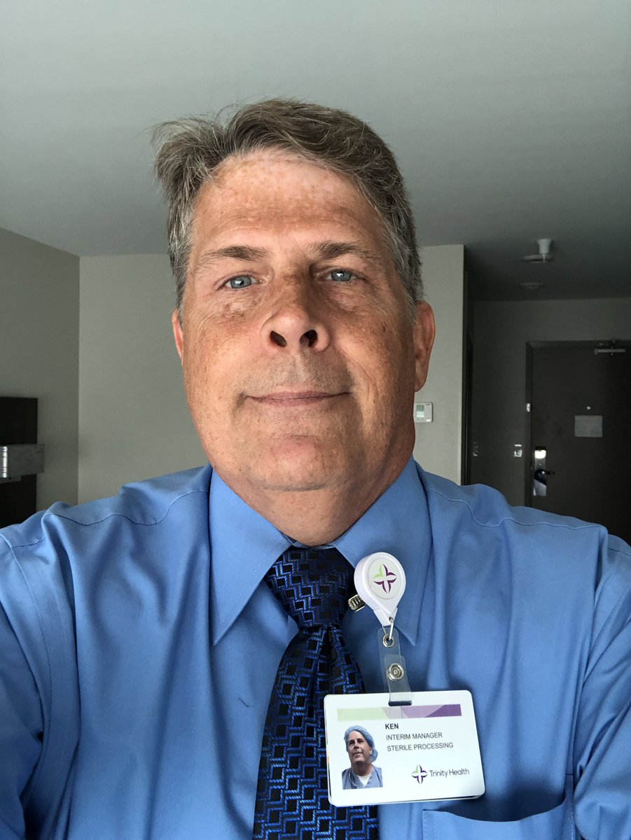 KenWarnock's tweet photo. @RhodesHambrick I just got my new ID badge today, also!! 😃 #TrinityHealth https://t.co/B2bTW8Cn4J