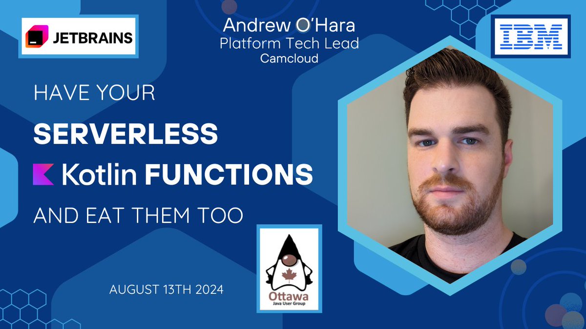 🚨 Our next #OttawaJUG event, featuring Andrew O'Hara on <a href="/kotlin/">Kotlin by JetBrains</a> serverless function optimization, is in 1 week on August 13th!

Special thanks to <a href="/jetbrains/">JetBrains</a> for supporting our event and offering a free 1-year IDE subscription to one lucky attendee! 🎁

meetup.com/ottawa-java-us…