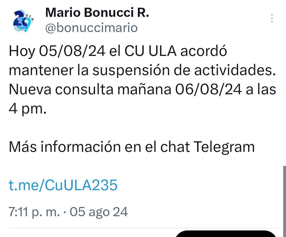 Las actividades administrativas y académicas continúan suspendidas en la Universidad de los Andes