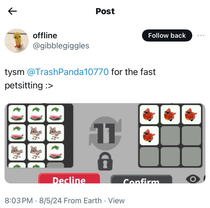 TrashPanda10 tweet media