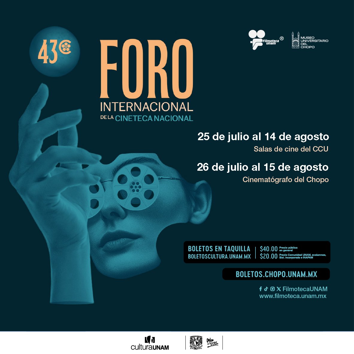 FilmotecaUNAM's tweet photo. Continúa el #43FORO de la @CinetecaMexico en #CinesUNAM.
Esta semana no te pierdas 'Ramona', 'Samsara'. 'Las cosas indefinidas', 'Las últimas cosas' y 'Ahora la luz cae vertical'.
📍#CCU y Cinematógrafo del Chopo.
🔗https://t.co/cE1QgAhgu1 https://t.co/p0HCxz17ic