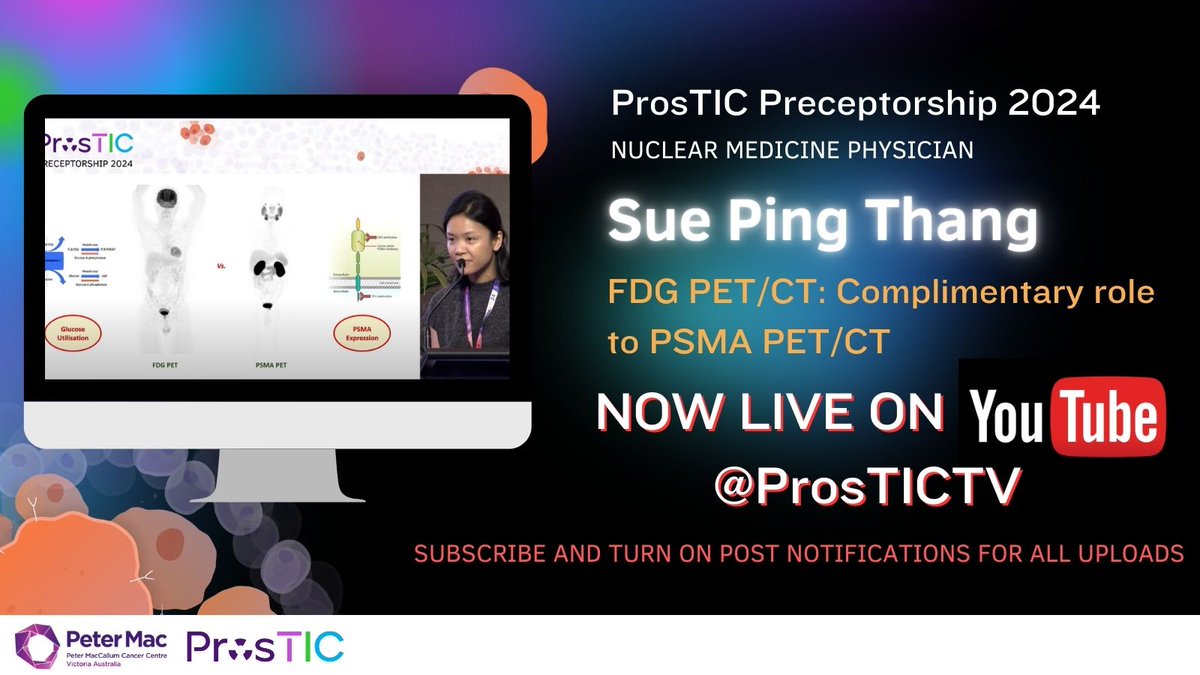 pros_tic's tweet photo. Join Dr Su Ping Thang from Singapore General Hospital (SGH) on our YouTube channel TODAY as we discuss FDG PET/CT in combination with PSMA PET/CT 🎯 #ProsTIC24
https://t.co/kElJtWfN9u https://t.co/jZF12w2ouH