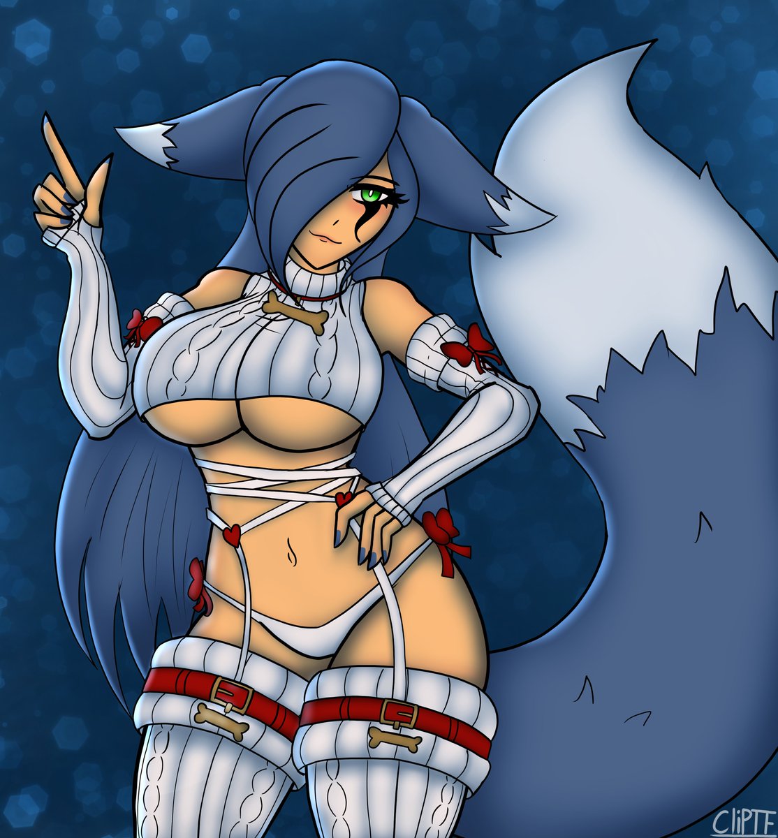 saw the cute outfit and wanted to give it a try so here the result on my main oc kalia~! 

the outfit from @Potari_vt