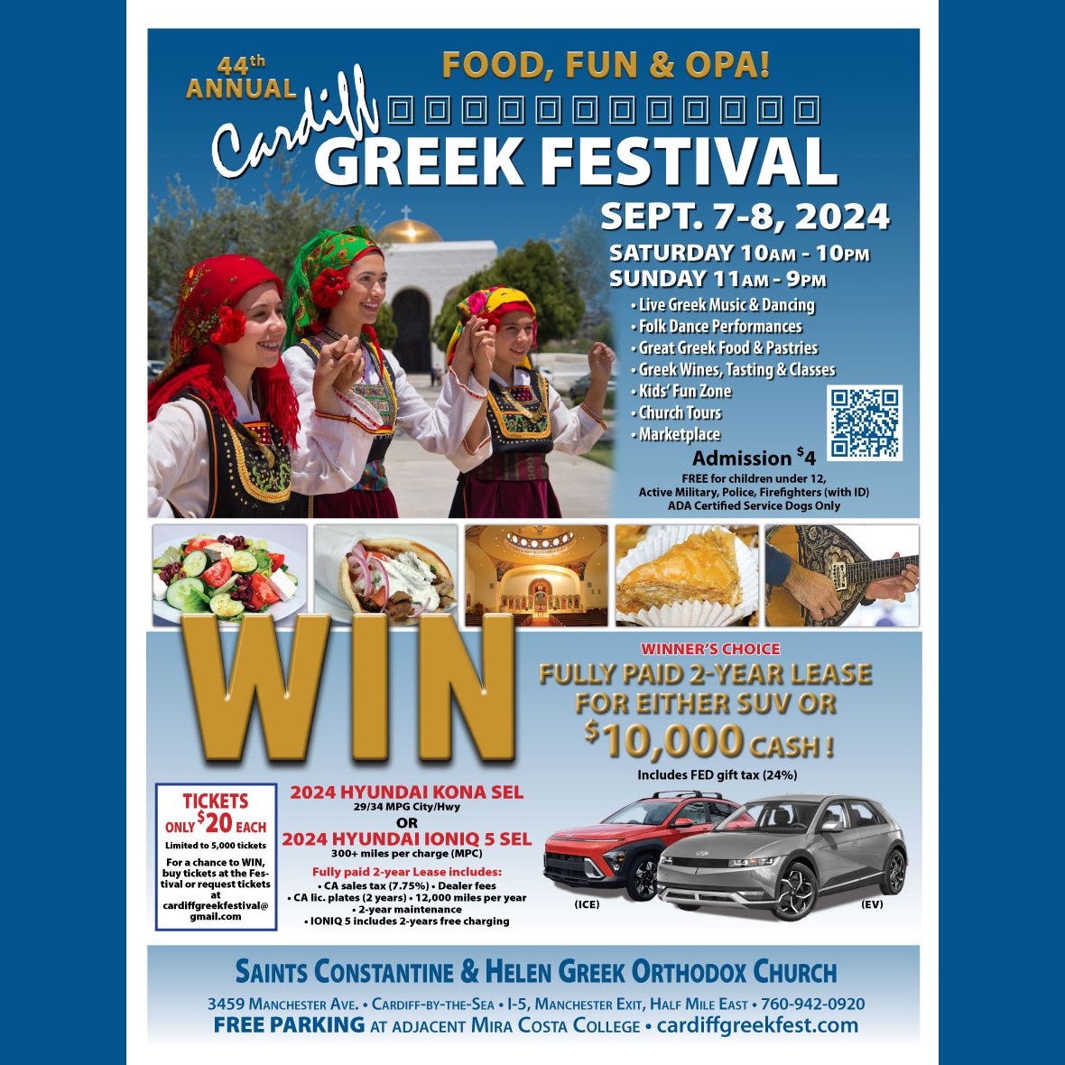 MyGreekFestival's tweet photo. Cardiff Greek Festival Sept 7-8! at Sts Constantine &amp; Helen Church, 3459 Manchester Av, Cardiff https://t.co/ZcRRhqhVYc - Live Greek music + dancing! Greek food + pastries! #cardiffgreekfestival #cardiffgreekfest #sandiegogreekfestival #cardiff #sandiego #greekfestival #greekfest https://t.co/FHUX2JJY4d