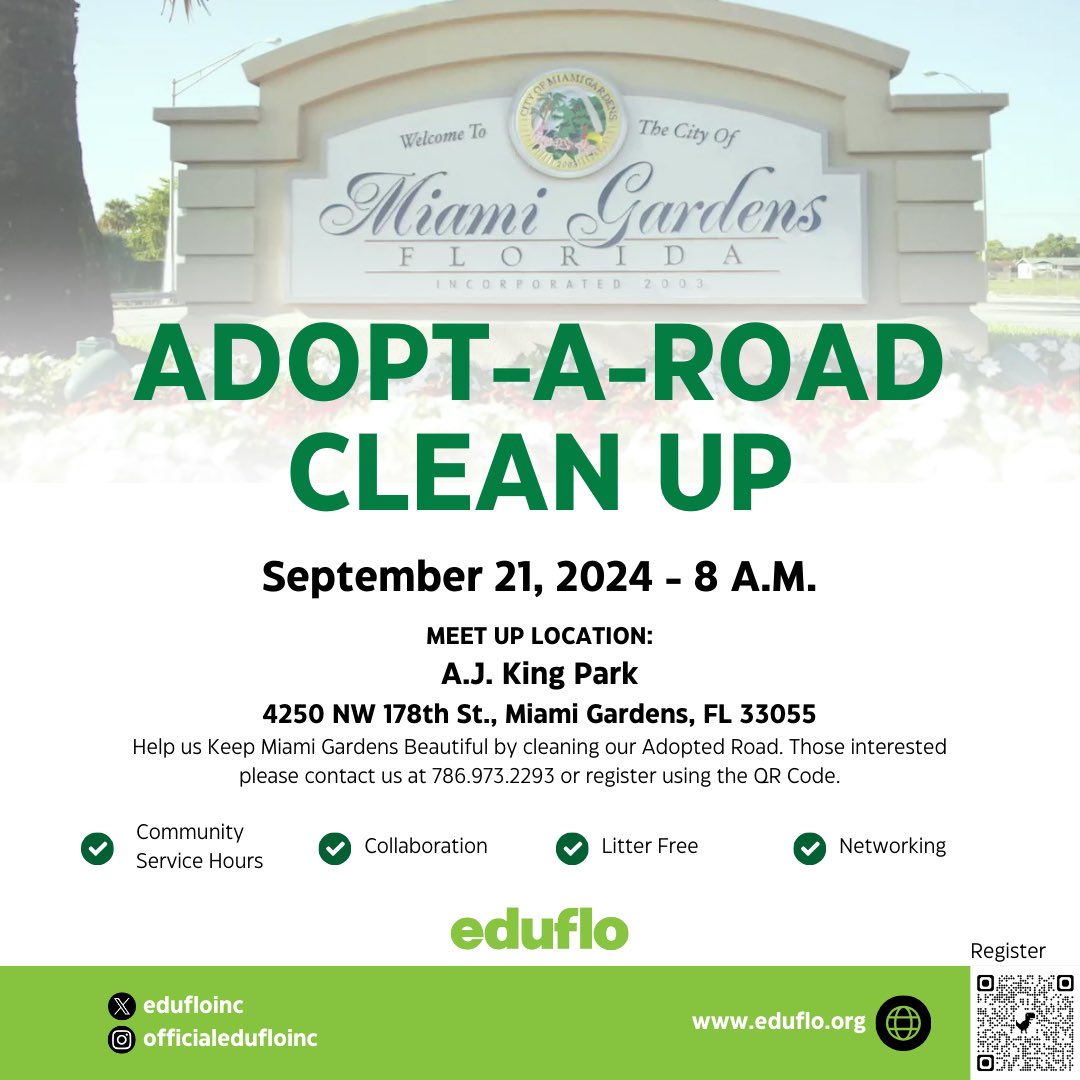Gearing up for another Road Clean Up with <a href="/CityofMiaGarden/">City of Miami Gardens</a>
