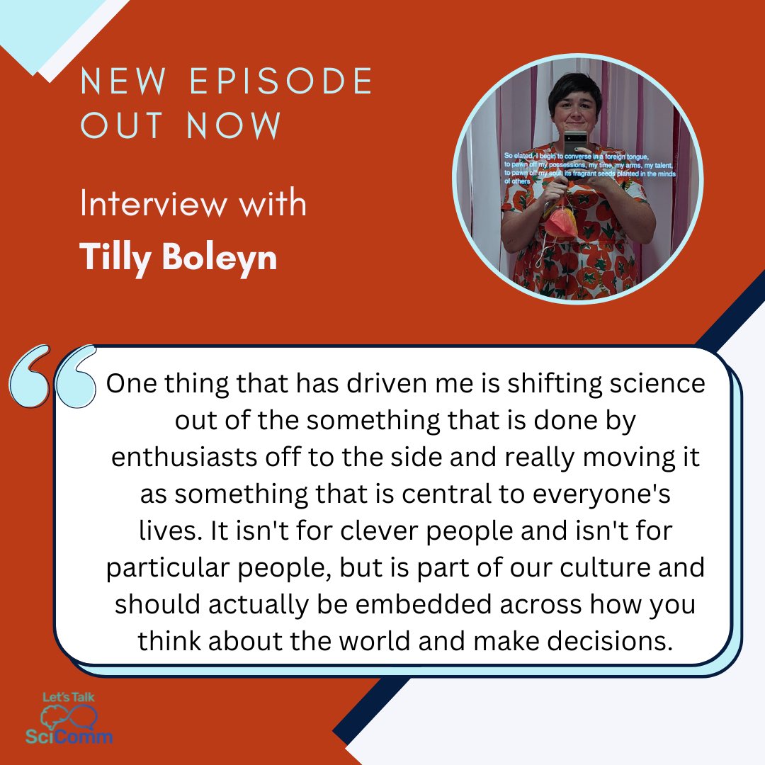 LetsTalkSciComm @letstalkscicomm.bsky.social (@letstalkscicomm) on Twitter photo If you haven't listened to our #scicomm conversation with <a href="/scigallerymel/">Science Gallery Melbourne</a>’s @Tillsify yet, hop to it!
We talked about curiosity, trust, openness and generosity when it comes to making science accessible and connecting with our audiences.
Listen now!
open.spotify.com/episode/1REPMf… If you haven't listened to our #scicomm conversation with <a href="/scigallerymel/">Science Gallery Melbourne</a>’s @Tillsify yet, hop to it!
We talked about curiosity, trust, openness and generosity when it comes to making science accessible and connecting with our audiences.
Listen now!
open.spotify.com/episode/1REPMf…