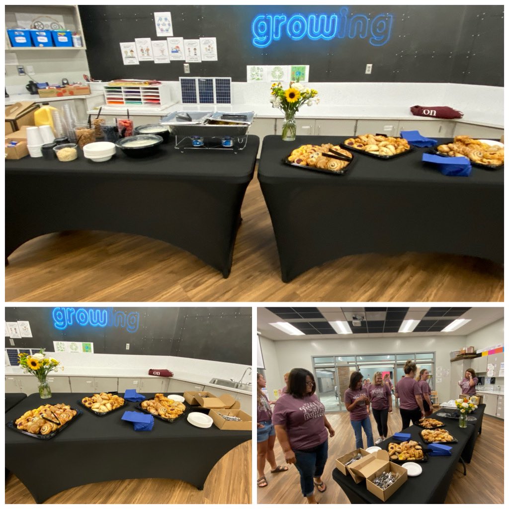 Thank you <a href="/BulldogsPto/">NBEBulldogsPTO</a> and <a href="/hsefoodservices/">HSEFOODSERVICES</a> 1964 Catering for the delicious breakfast for our opening meeting to kick off the new year!