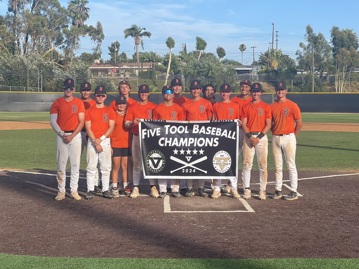 Diegotolossa6's tweet photo. Won the @FiveToolCA World Series with @SoCalBirds 2026 white.  I hit .500 with 3R and 7rbis. I also went 5 innings allowing 4 hits 2 walks and having 4k giving up 0 runs @sharksbasebal https://t.co/1S1a2hqwSR