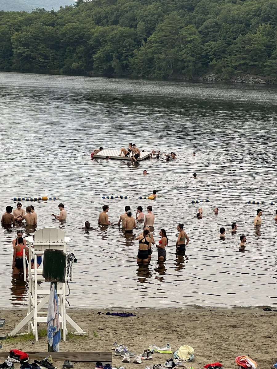 RunGraniteState's tweet image. Some fun on the water front, a post run lake swim, and our classic minute to win it night to complete the day! The rain can’t stop us from having a blast!