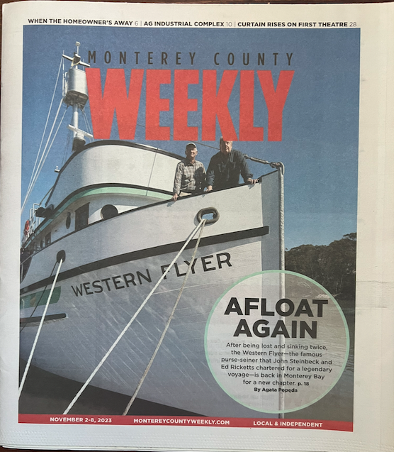 TheWesternFlyer's tweet photo. Congrats to Agata Popęda and @mcweekly on winning two prestigious journalism awards for their coverage of the Western Flyer's return to Monterey!

🥇 1st Place, Feature Writing, CA Journalism Awards
🥈 2nd Place, Feature Story, AAN National Awards

https://t.co/xELLSIESnQ https://t.co/VeOOprMaqa