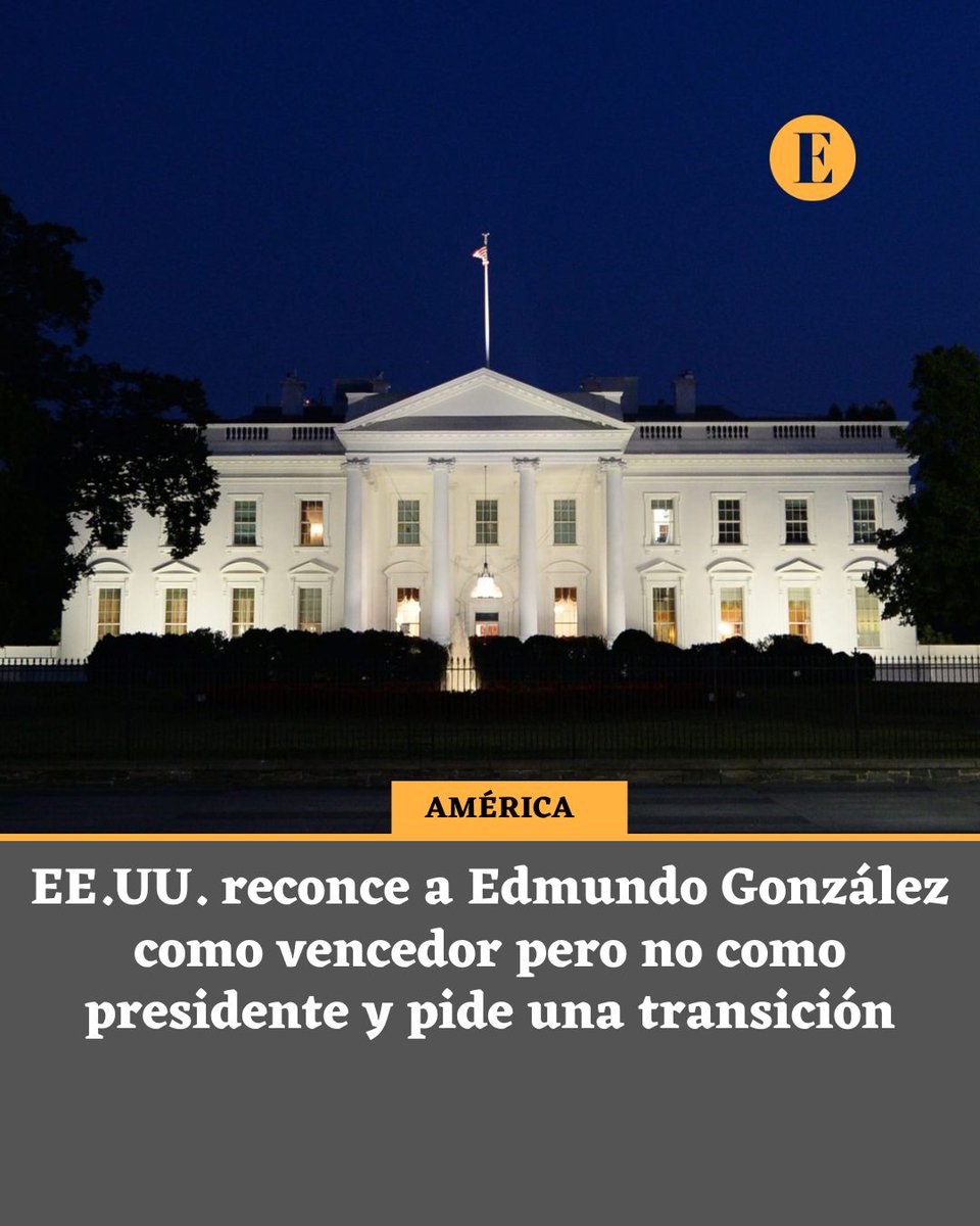 Estados Unidos aclaró este lunes que, si bien ha reconocido al candidato opositor venezolano Edmundo González como el vencedor de las elecciones, todavía no lo reconoce como presidente del país, y pidió al chavismo y a la oposición que negocien una transición democrática. EFE