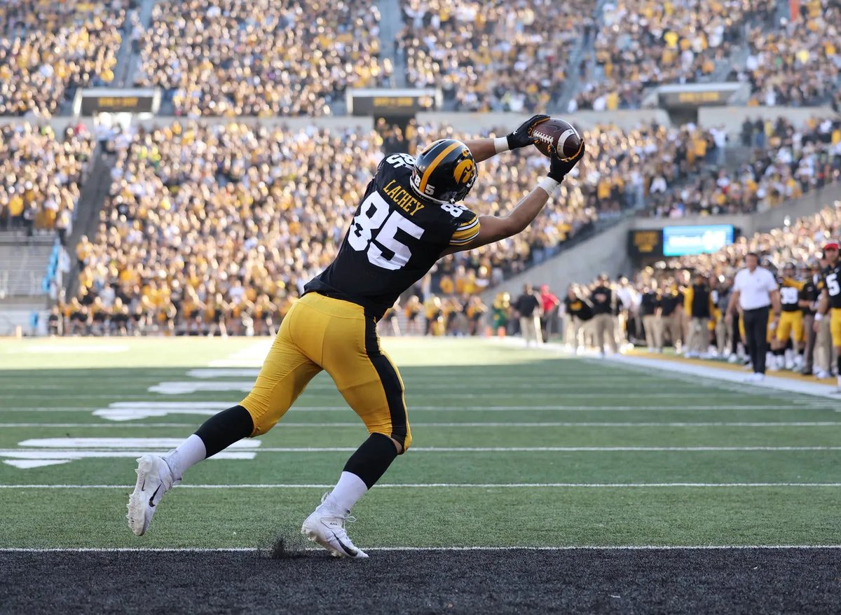 WIBWJason's tweet photo. Honorable Mention #2 is Iowa! 

Cade McNamara is back after an injury-plagued debut season in Iowa City, with top target Luke Lachey back for one more Big-10 title run as well. I think the offense performs a lot better than previous seasons with a healthy McNamara (last year’s leading passer, Deacon Hill, transferred to Utah Tech), and Brian Ferentz out the door. 

The defense returns a ton of key pieces, the top two being nickel corner Sebastian Castro and do-it-all linebacker Jay Higgins. Iowa should win games on the back of their defense as they usually do. The offense will determine this team’s ceiling.

Player of the Year: Luke Lachey