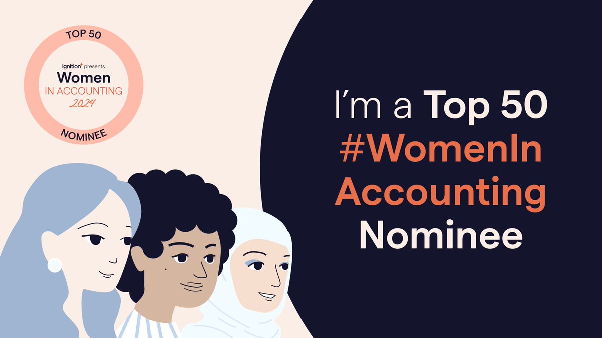 Humbled and honored to be a nominee for <a href="/ignitionapp/">Ignition</a>'s Top 50 #WomeninAccounting!