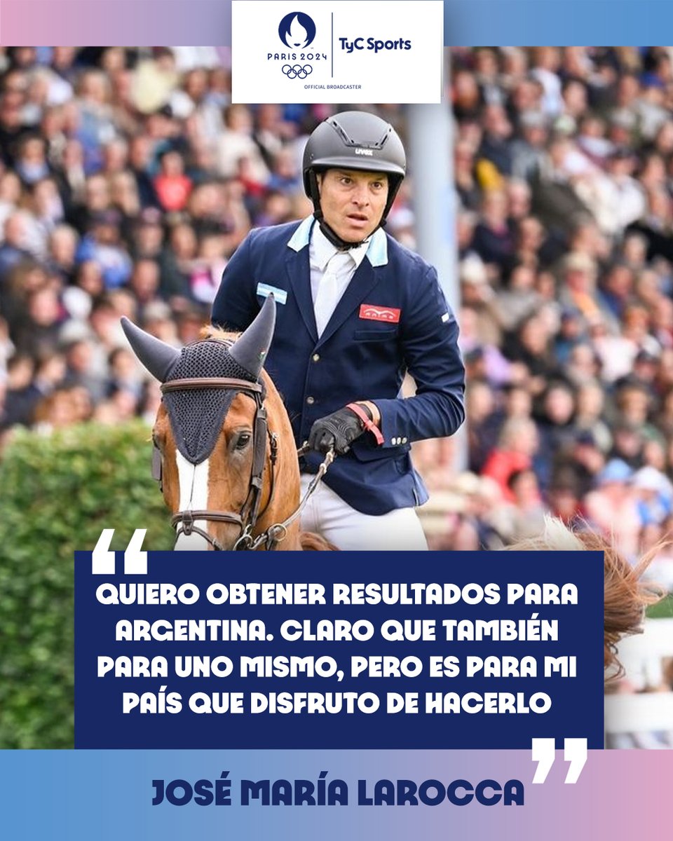 TyCSports's tweet photo. 🇦🇷🥹 Luego de clasificarse a la final de equitación en saltos individual, el jinete, que nació en Wettingen, Suiza, pero decidió defender los colores de su familia, se golpeó el pecho y dejó en claro: "Nada me enorgullece más que representar a Argentina y lo disfruto muchísimo".

📷 José María Larocca