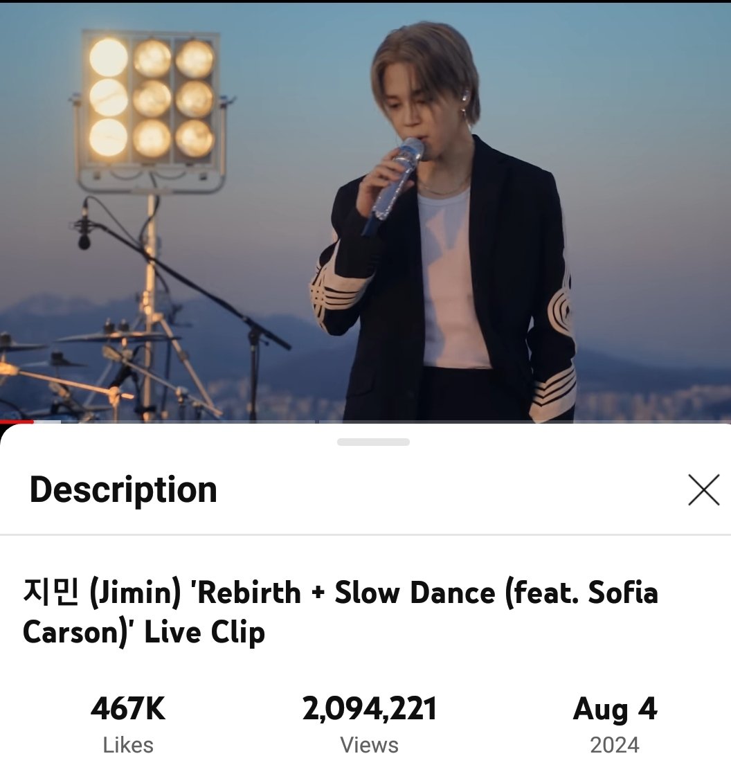 PJM_data's tweet photo. Jimin's 'Rebirth + Slow Dance (feat. Sofia Carson)' Live Clip has surpassed 2 MILLION views on YouTube 🥳

Congratulations Jimin!!

#Jimin_SlowDance #Jimin_Rebirth https://t.co/x4dtGW9Byu