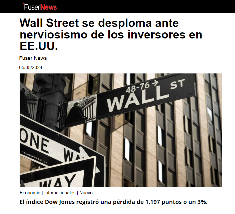 SoyBiristay's tweet photo. ¡El que se mete con Venezuela se seca! 🤣😂
Wall Street se desploma ante nerviosismo de los inversores en EE.UU.
El índice Dow Jones registró una pérdida de 1.197 puntos o un 3%.
#ElCNEentregoLasActas https://t.co/y3bhUCzrBx