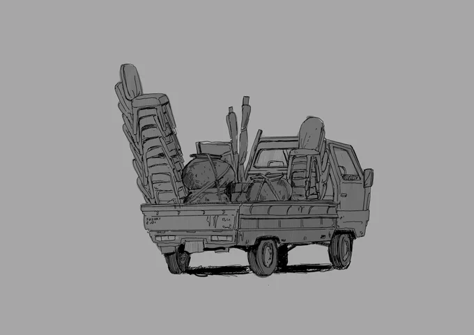 In Pakistan for the summer. Really enjoying looking at all the different ways ppl use transport . Hope to do a lot more of these sketches