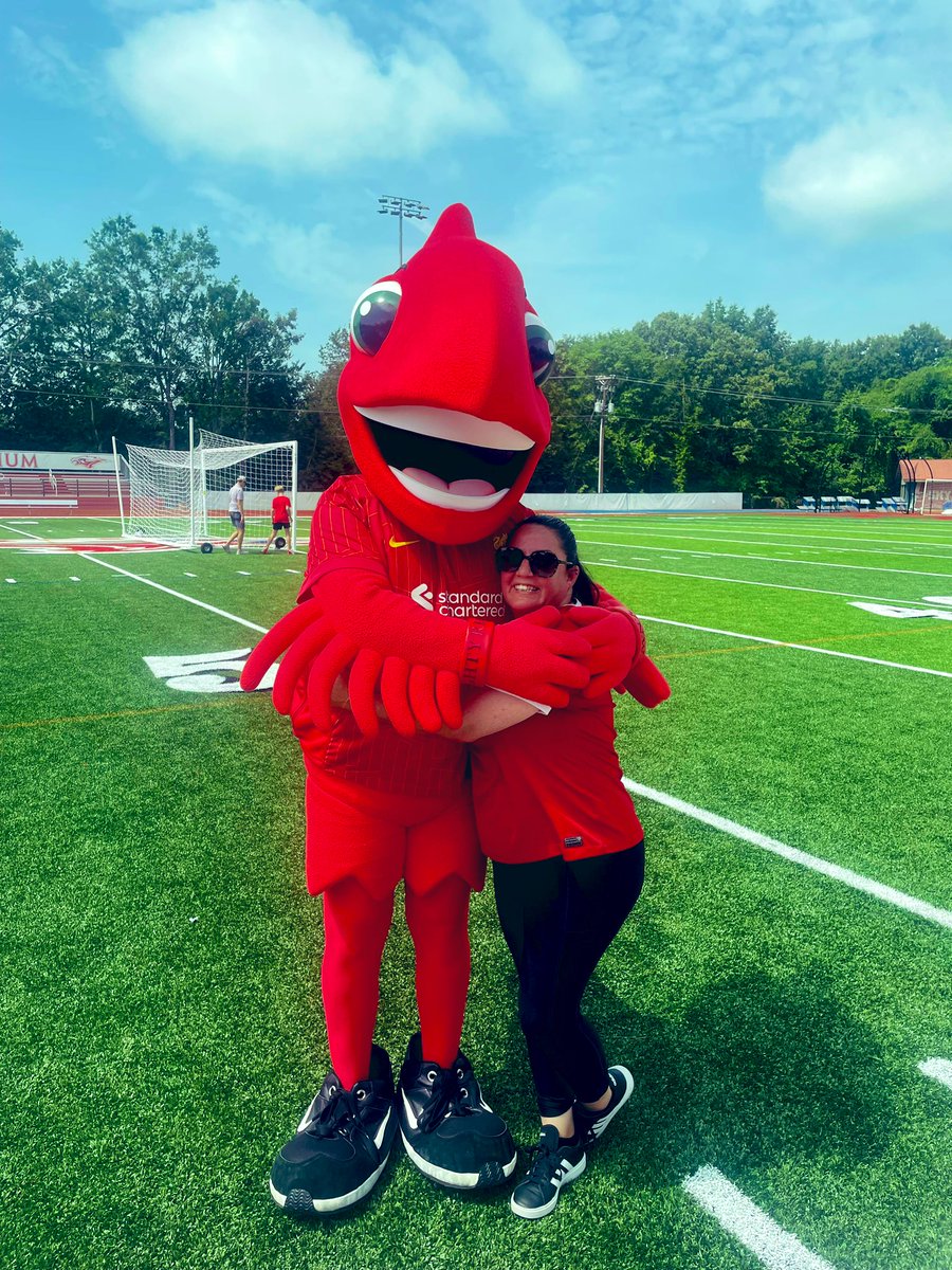 AmyKate8LFC's tweet photo. One of the best parts of the #lfcpreseason tour are hugs from my bestie, @MightyRed_LFC. #mightyredlfc #LFC #YNWA https://t.co/uhSvV8Phic