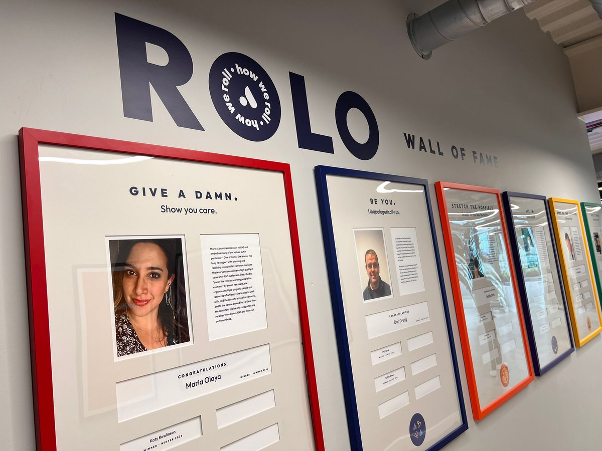 ANS (@ansgroup) on Twitter photo Twice a year, we hand out Rolo Awards to show our appreciation to the people who truly live and breathe our values. π
Not only do winners get a free hoody, they're also immortalised on the new Rolo Hall of Fame wall, unveiled just in time for the latest batch of superstars! π₯ Twice a year, we hand out Rolo Awards to show our appreciation to the people who truly live and breathe our values. π
Not only do winners get a free hoody, they're also immortalised on the new Rolo Hall of Fame wall, unveiled just in time for the latest batch of superstars! π₯