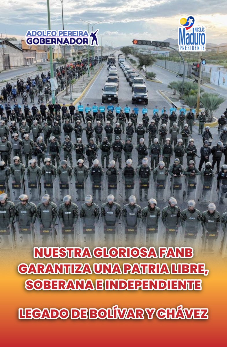 #5Ago Nuestra gloriosa FANB garantiza una Patria libre, soberana e independiente.

#PatriaSoberanaYPlena
