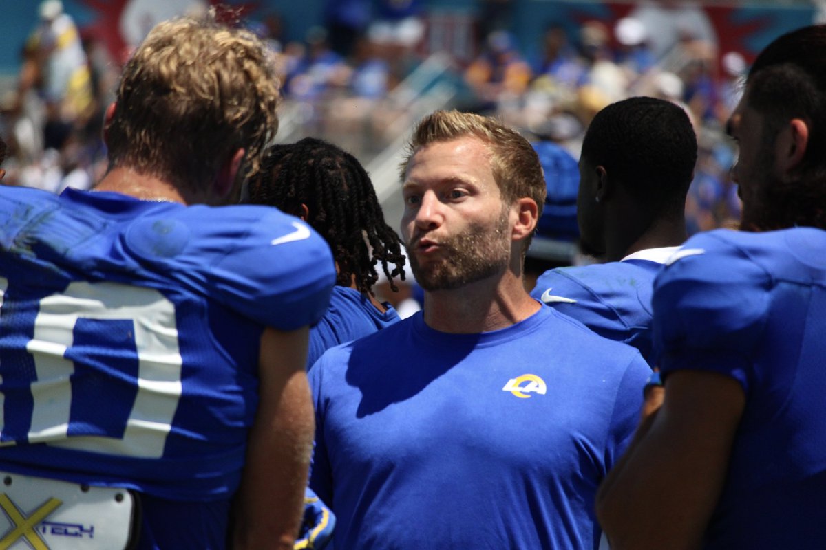 roblespan's tweet image. #RamsCamp2024 Aug. 3rd #SeanMcVay @kdemoff @LARamsCheer