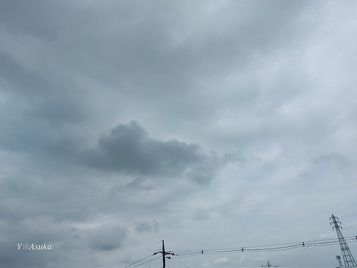 yumeasutw's tweet photo. 空一面どんよりグレーの厚い雲に覆われた火曜日の朝☁️

予想最高/最低気温🌡️33℃/25℃
曇り時々雨☁️/☔
時折日が差す���のの雲が多く午後は突風、俄か雨に御用心🌪️⛈️

#イマソラ #いまそら
#空の名前
#天気の図鑑 #雲の超図鑑
#高層雲 #層積雲 #高積雲 #積雲
#鉄塔
#a2024  #a0806 #a202408 #a2024082 https://t.co/u8E4ywITtF