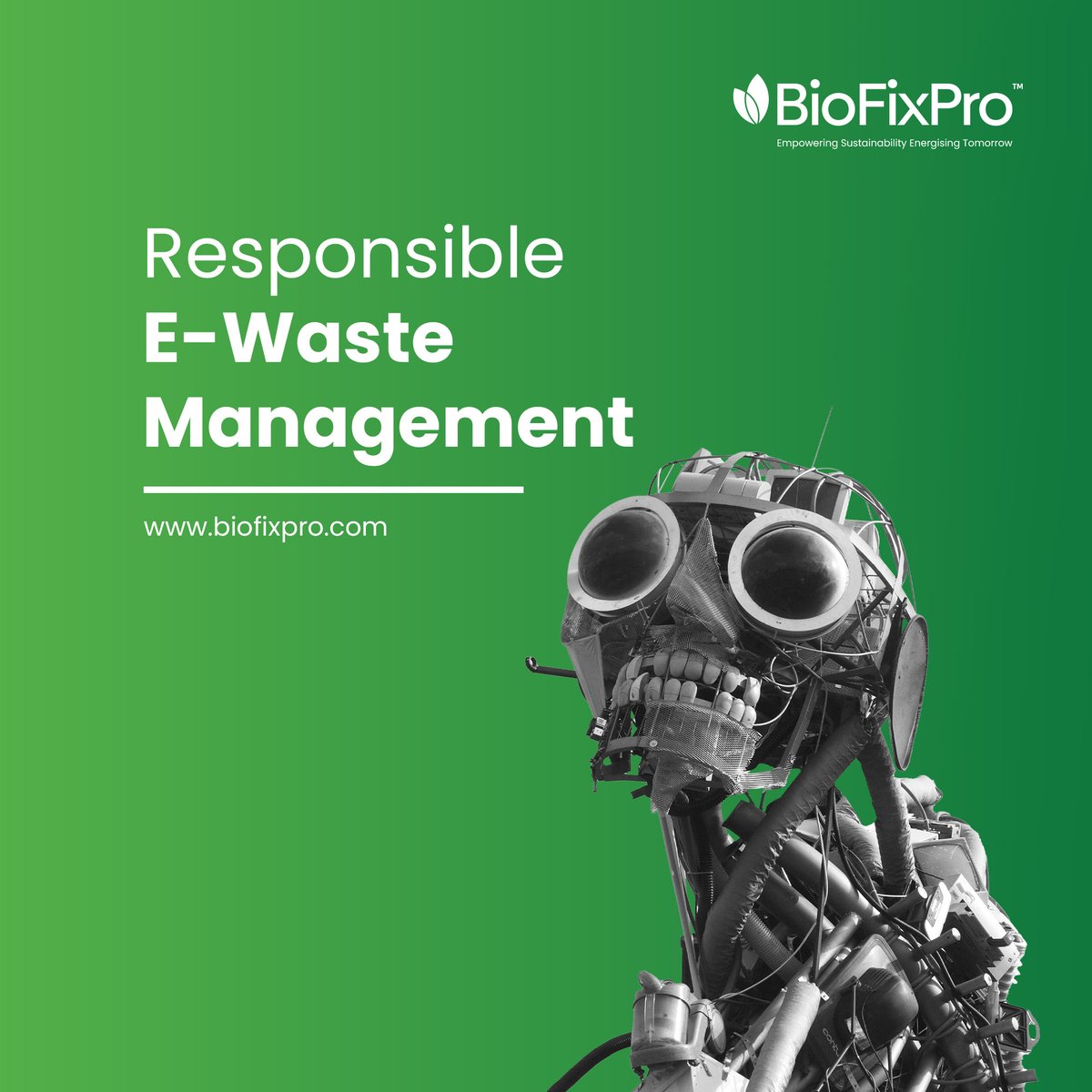 BioFixPro's tweet image. E-waste includes discarded electronics like computers, phones, and appliances.
Improper disposal of e-waste can release harmful chemicals into the environment.
We provide efficient e-waste management services, including collection, data destruction, and recycling.

#biofixpro